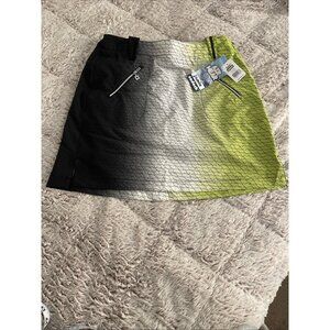 NWT Jamie Sadock Skort Womens 4 Gradient Black Green White Golf Removable Shorts